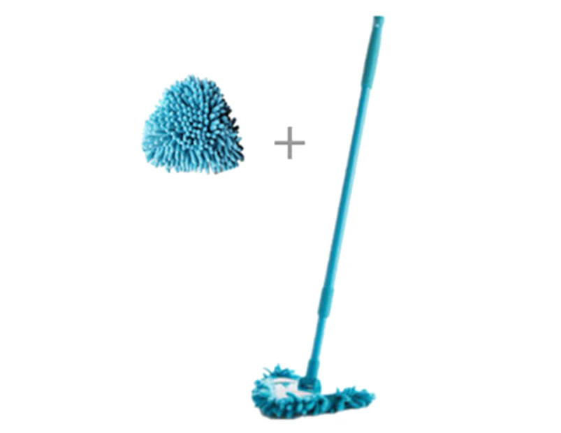 Chenille Car Washing Mop Bathroom Kitchen Floor Wall Cleaning Tool Accessory-Blue
