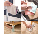 Kitchen Bathroom Dual-Color Absorbent Washing Cleaning Hand Towel Dish Cloth Rag-Purple + Coffee