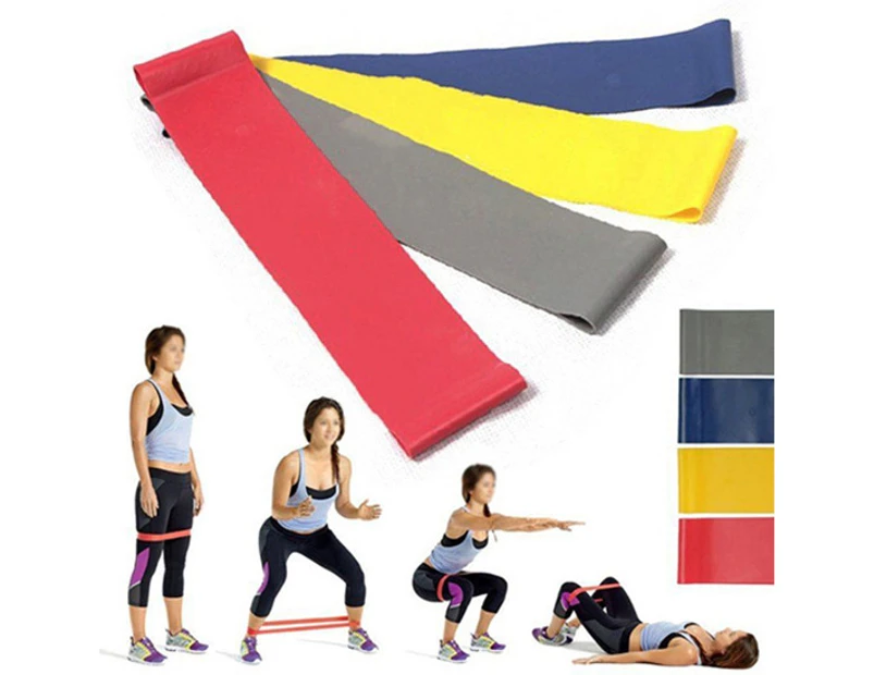 4 Pcs Resistance Tube Set Gym Fitness Exercise Workout Heavy Yoga Training Bands Gift