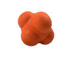 Hexagonal TPR Ball Speed Trainer Sports Fitness Training Exercise Reaction Tool-Orange - Orange