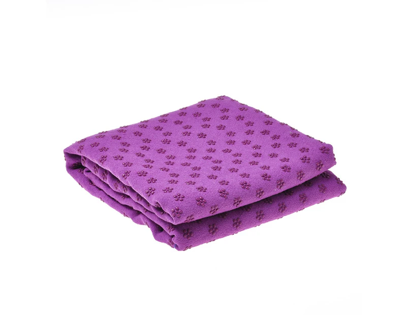 Non Slip Yoga Mat Cover Towel Blanket Gym Sport Fitness Exercise Pad Cushion-Purple - Purple