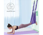 Stretch Band Adjustable High Stretchy Yoga Accessory Aerial Yoga Rope for Fitness -Purple - Purple