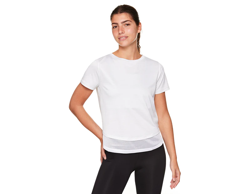 Under Armour Women's UA Tech Vent Short Sleeve Tee / T-Shirt / Tshirt - White/Black