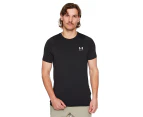 Under Armour Men's HeatGear Armour Fitted Short Sleeve Tee / T-Shirt / Tshirt - Black/White