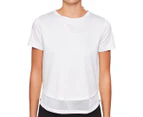 Under Armour Women's UA Tech Vent Short Sleeve Tee / T-Shirt / Tshirt - White/Black
