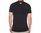 Under Armour Men's HeatGear Armour Fitted Short Sleeve Tee / T-Shirt / Tshirt - Black/White