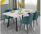 Casa Harper's (Flat-Pack) Faux White Marble Dining Table