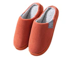 Wear lightweight soft and comfortable women's home slippers - Stripe orange red