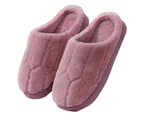 Soft, comfortable, non-slip, warm memory foam home slippers - Lilac rabbit hair