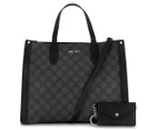 Nine West Candance Carryall Bag - Jet Black Logo