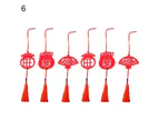 1 Set Chinese Knot Decor Waterproof Auspicious Sign Bright Color Good Fortune Red Knot Pendant for Chinese New Year 6