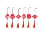1 Set Chinese Knot Decor Waterproof Auspicious Sign Bright Color Good Fortune Red Knot Pendant for Chinese New Year 6