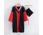 1 Set Graduation Uniform Anti-deformed Breathable Polyester Elegant Festive Academic Uniform for Unisex Red