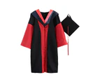 1 Set Graduation Uniform Anti-deformed Breathable Polyester Elegant Festive Academic Uniform for Unisex Red