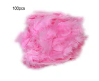 100Pcs 10cm Fluffy Plume Feather DIY Carnival Party Wedding Clothes Sewing Craft Pink