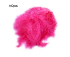 100Pcs 10cm Fluffy Plume Feather DIY Carnival Party Wedding Clothes Sewing Craft Rose Red