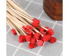 100Pcs Drink Stirring Stick Safe Multi-purpose Heart Shape Disposable Sanitary Cocktail Mixing Bar for Tea Red