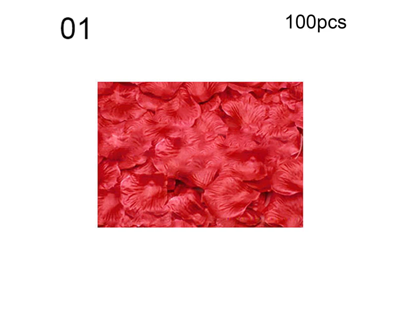 100Pcs Fake Flowers Romantic Colorful Fabric Artificial Rose Flower Petals for Wedding 1