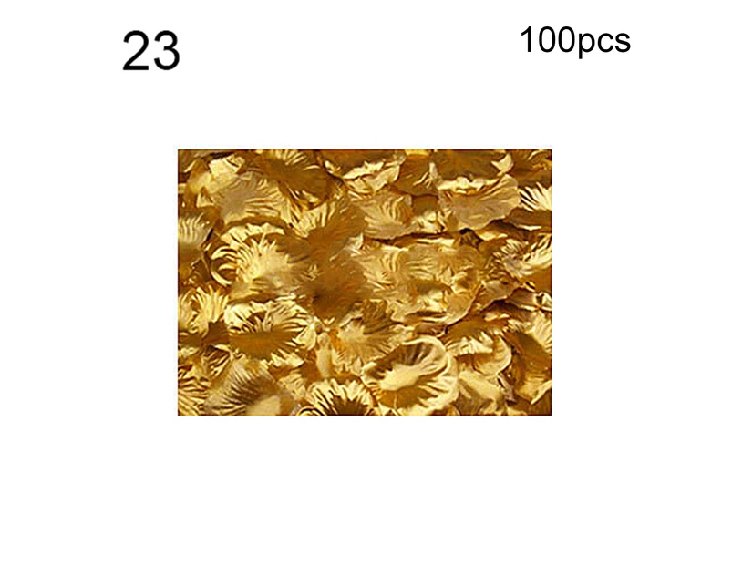 100Pcs Fake Flowers Romantic Colorful Fabric Artificial Rose Flower Petals for Wedding 23