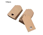 100Pcs Wave Edge Hollow Heart Blank Hanging Tags Wedding Party Gift DIY Card Brown