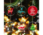 10Pcs Christmas Pendants Transparent Burr Free Smooth Edge Hanging Hole Design Durable Acrylic Christmas Ornament Blanks DIY Pendants for Home