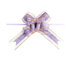 10Pcs Pullbows Attractive Wide Applications Cloth Wedding Car Gift Packing Pull Bow Ribbons for Party Purple