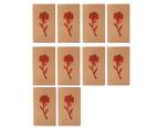 10Pcs Greeting Card with Envelop Hollow Out Design Kraft Paper Floral Letter Pattern Blessing Card for Valentine's Day B