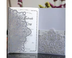 10Pcs Hollow Lace Floral Laser Cut Business Wedding Invitation Card Cover A