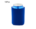 10Pcs Can Cooler Waterproof Cold Retaining Foam Bottle Protective Cooler for Home Blue