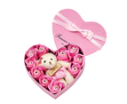 10Pcs Soap Flower Bear with Box Girlfriend Birthday Wedding Valentine Day Gift Pink 1