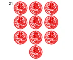 10Pcs Wall Static Sticker Eye-catching Tear Resistant Exquisite Chinese New Year Fu Character Window Stickers for Home 21