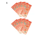 10Pcs Traditional Rectangle Lucky Money Bag Paper Visiting Relatives New Year Red Envelope for Special Occasions 5