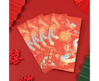 10Pcs Traditional Rectangle Lucky Money Bag Paper Visiting Relatives New Year Red Envelope for Special Occasions 3