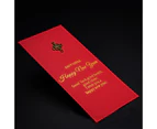 10Pcs 2022 Iron Decoration Lucky Money Bag Rectangle Paper Sincere Wishes Chinese Red Envelope for Family 4