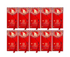 10Pcs/Bag Exquisite Money Envelope Perfect Gifts Paper Faux Pearl Tassel Red Lucky Pocket for Festival 8