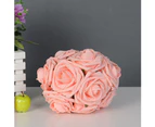 10 Pcs/1 Bouquet Artificial Rose Flower Wedding Bridal Bouquet Prom Home Decor Pink
