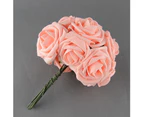 10 Pcs/1 Bouquet Artificial Rose Flower Wedding Bridal Bouquet Prom Home Decor Cream