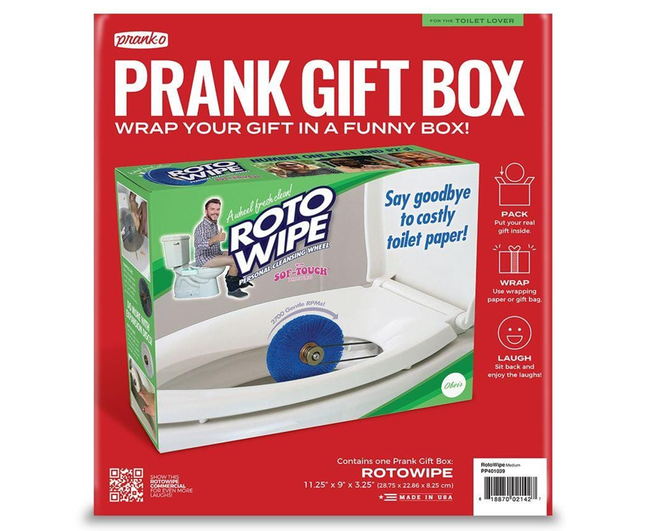 Prank Pack, Roto Wipe Prank Gift Box, Wrap Your Real Present in a