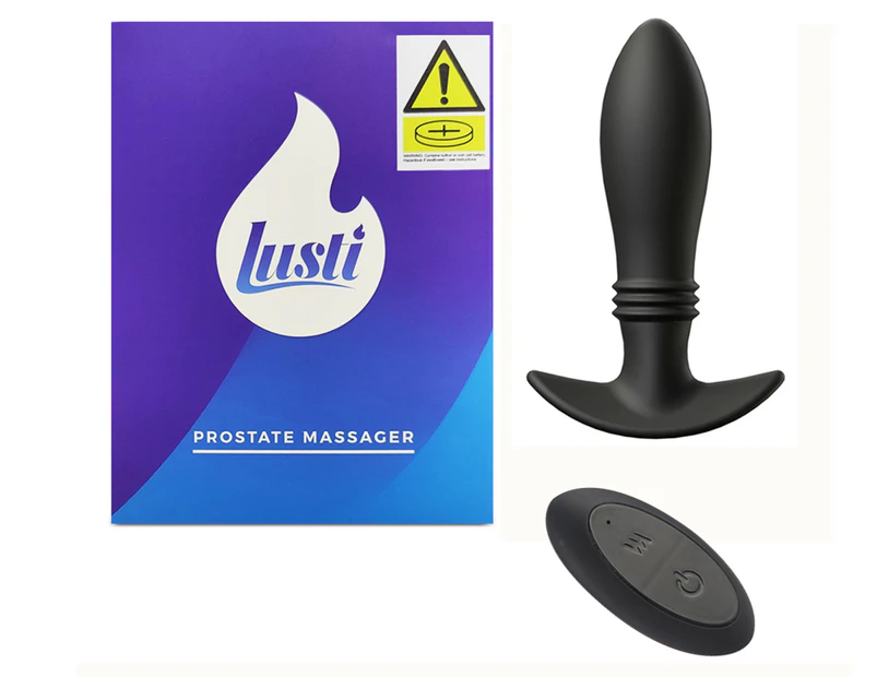 Lusti Prostate Massager w/ Remote Control - Black