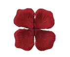 1200Pcs/12 Bag Attractive Artificial Rose Petal Wide Application Non Woven Fabric Realistic DIY Fake Flower Petal for Wedding Wine Red