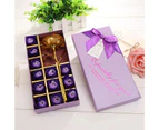12Pcs Soap Flowers Box Fragrant Widely Applied Long-lasting Romantic Rose Soap Petals Gift Set Wedding Favors Purple