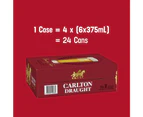 Carlton Draught Beer Case 24 x 375ml Cans