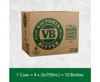 Victoria Bitter Beer Case 12 x 750mL Bottles