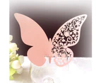 50Pcs Table Mark Wine Glass Cards Favor Butterfly Name Place Party Wedding Decor White