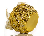 Hollow Gold-Plated Candy Box Aromatherapy Jewelry Storage Holder Wedding Decor Golden