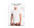 Calvin Klein Men's Cotton Classics 3 Pack Crew Neck Tees (White, White, White, Size S)