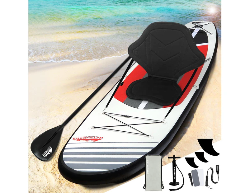 Weisshorn Stand Up Paddle Board 11ft Inflatable SUP Surfboard Paddleboard Kayak Surf Black