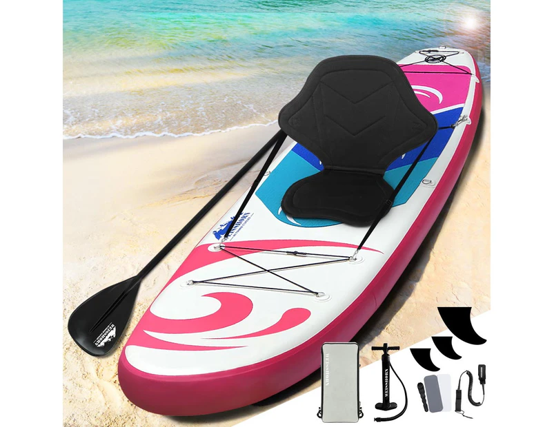 Weisshorn Stand Up Paddle Board 11ft Inflatable SUP Surfboard Paddleboard Kayak Surf Pink