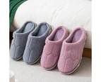 Soft, comfortable, non-slip, warm memory foam home slippers - Lilac rabbit hair