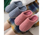 Soft, comfortable, non-slip, warm memory foam home slippers - Lilac rabbit hair